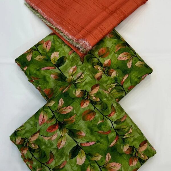 Supreme Winter Linen Digital Printed Bana Dora Linen 3PC Suit Women Collection Design No 5