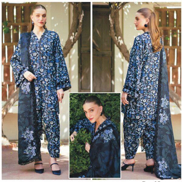 Vol-59 BAROQUE DIGITAL PRINTED KHADDAR 3PC SUIT KHADDAR FABRIC WOMEN COLLECTION DESIGN NO 5