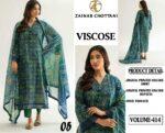 Volume 414 – Zainab Chottani Viscose Digital Printed 3 Piece Dress – Design No. 05