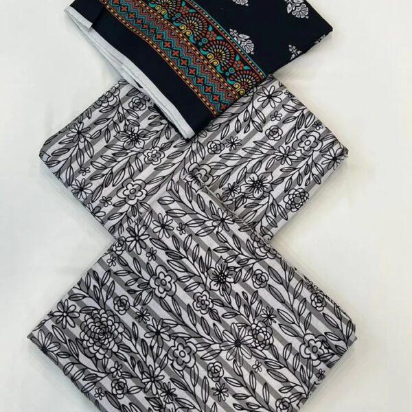 Safa Marwa Brand Bana Dora Linen Fabrics 3 piece Suit