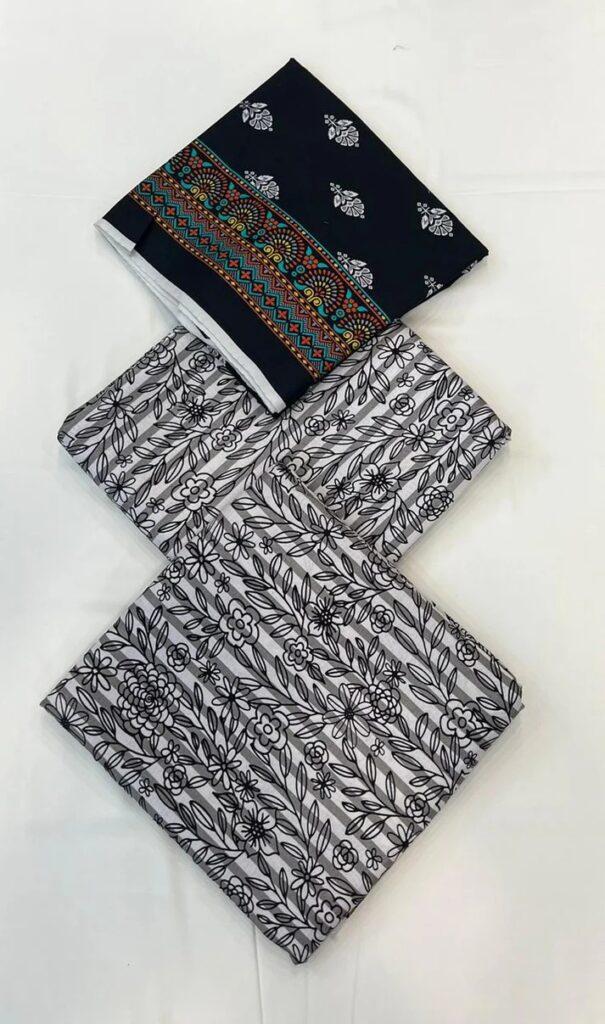 Safa Marwa Brand Bana Dora Linen Fabrics 3 piece Suit