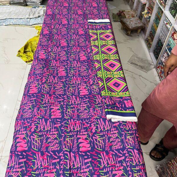 Bareeze Original Brand Digital Printed Bana Dora Linen 3pc Suit Women Collection Design No 7