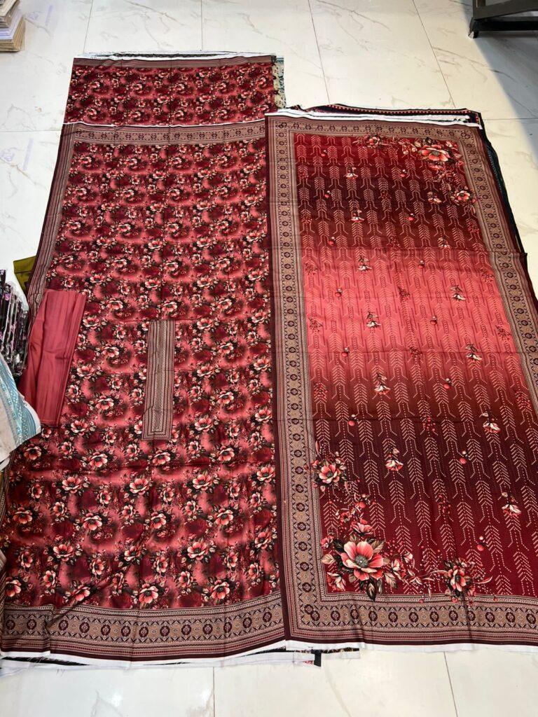 Premium Digital Printed Linen 3 Piece Suit