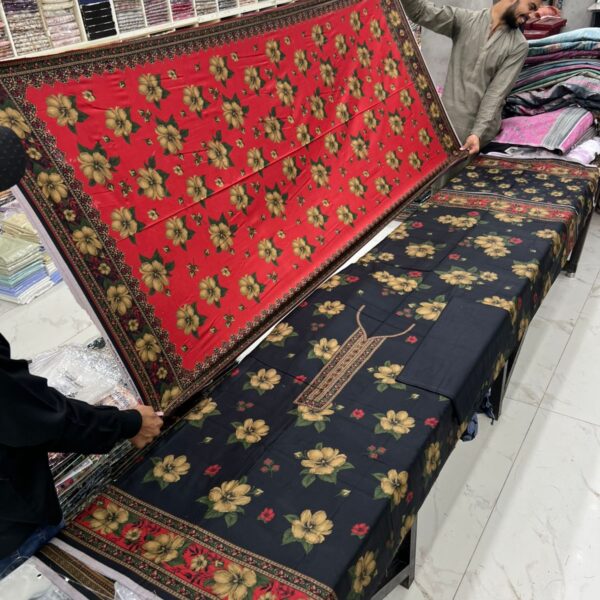 Safa Marwa Original Dhanak 3piece Suit Women Collection Design No 8