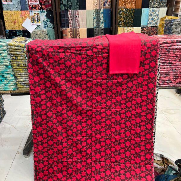 Safa Marwa Original Brand Printed Khaddar Fabrics Unstitched 2 Piece Suit Women Collection Design No 8