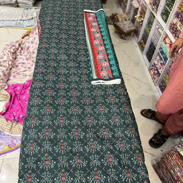 Bareeze Original Brand Digital Printed Bana Dora Linen 3pc Suit Women Collection Design No 8