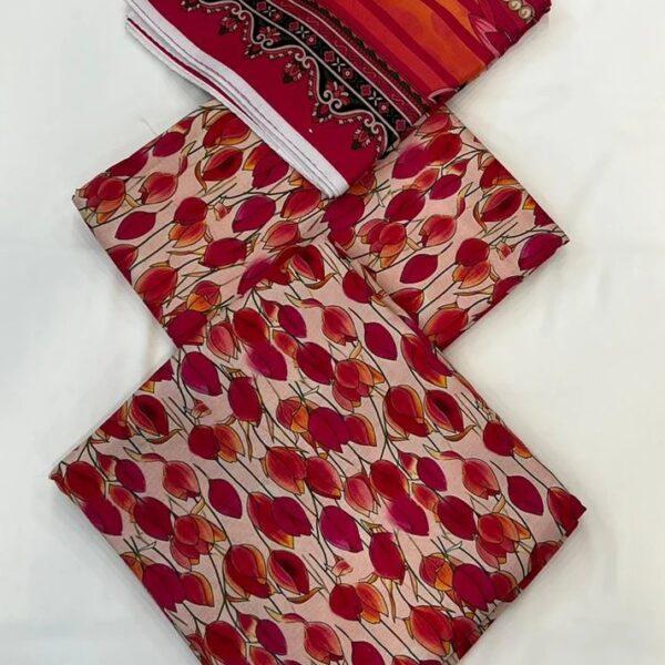 Safa Marwa Brand Bana Dora Linen Fabrics 3 piece Suit