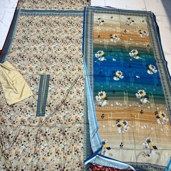 Premium Digital Printed Linen 3 Piece Suit