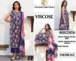 Volume 414 – Zainab Chottani Viscose Digital Printed 3 Piece Dress – Design No. 08