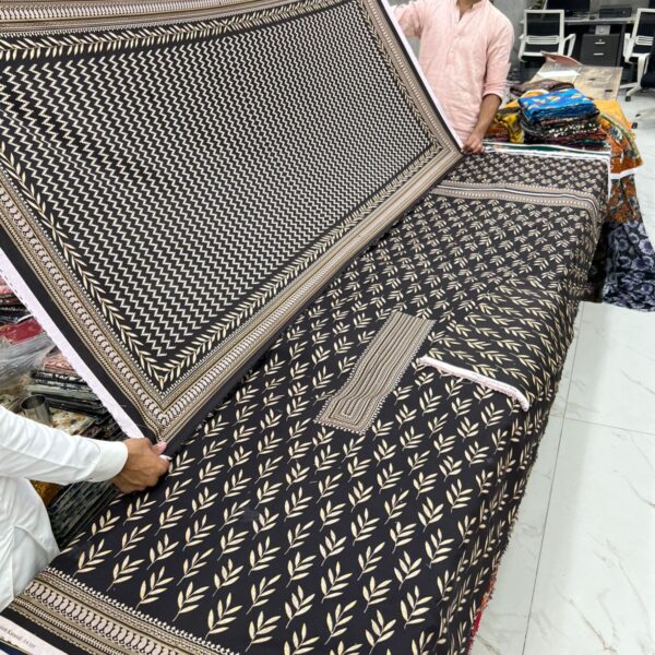 Dua Classic Karandi Winter Collection Printed Karandi Fabrics 3 Piece Suit Women Collection Design No 9