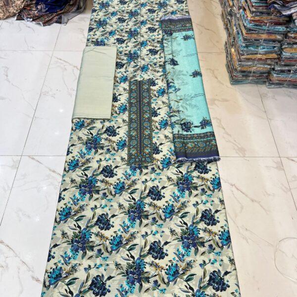 Safa Marwa Linen Original Brand Winter Collection 3 Piece Suit Women Collection Design No 9