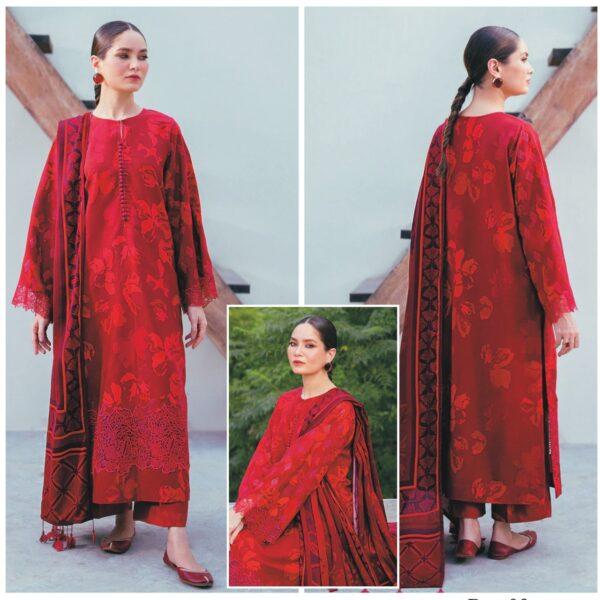 Vol-59 BAROQUE DIGITAL PRINTED KHADDAR 3PC SUIT KHADDAR FABRIC WOMEN COLLECTION DESIGN NO 9