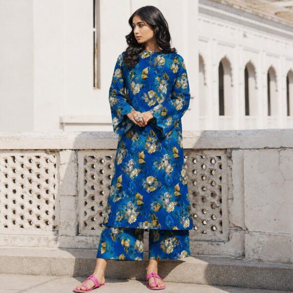 Safa Marwa Brand Tarkashi Linen 2PC - Winter Collection Design No. 15