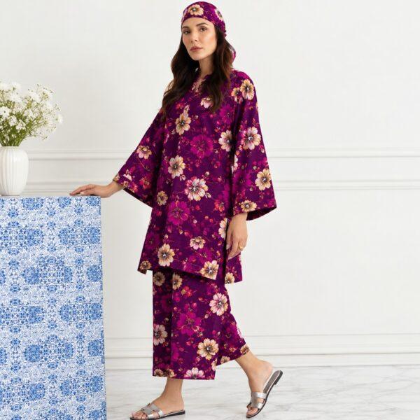 Safa Marwa Brand Tarkashi Linen 2PC - Winter Collection Design No. 11