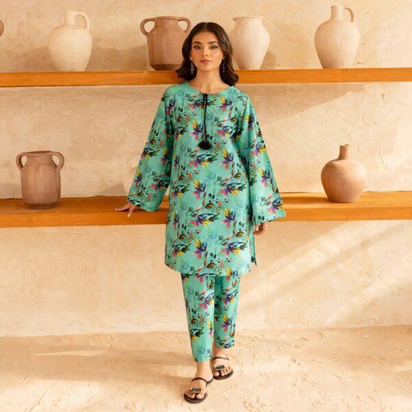 Safa Marwa Brand Tarkashi Linen 2PC - Winter Collection Design No. 01
