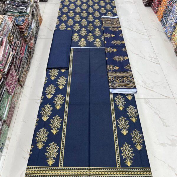 Premium Digital Printed Linen 3 Piece Suit