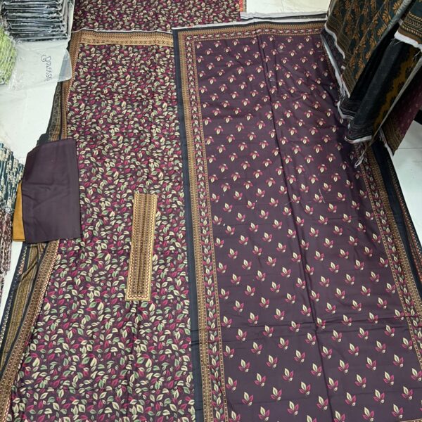 Safa Marwa Original Brand Printed Dhanak – Winter Collection 3 Piece Suit Women Dresses Design No 11