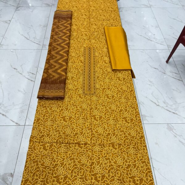 Safa Marwa Original Brand Winter Collection Bana Dora Tarkashi Linen 3 Piece Suit Women Dresses Design No 13