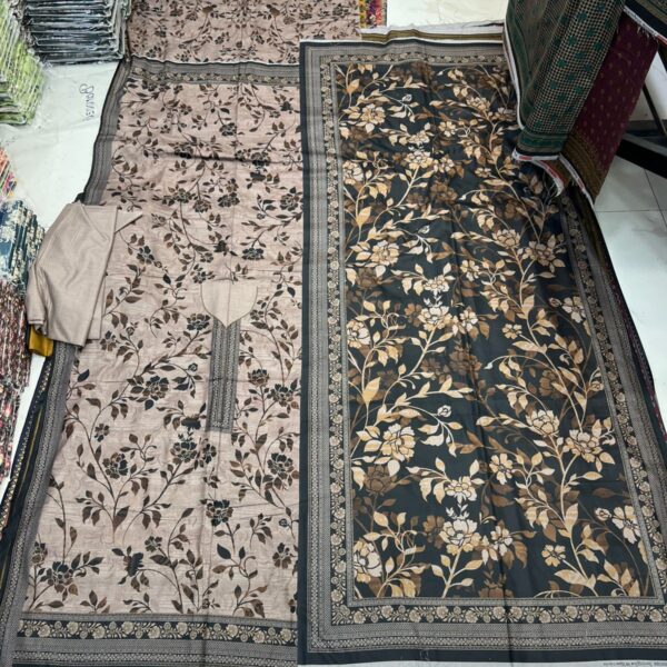 Safa Marwa Original Brand Printed Dhanak – Winter Collection 3 Piece Suit Women Dresses Design No 15