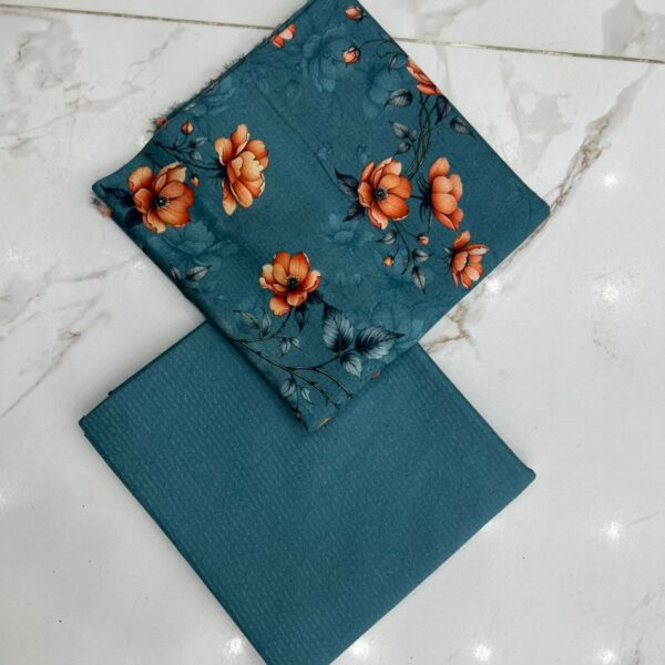 Safa Marwa Original Brand Printed Slub Karandi – Winter Collection 2 Piece Suit Women Dresses Design No 16