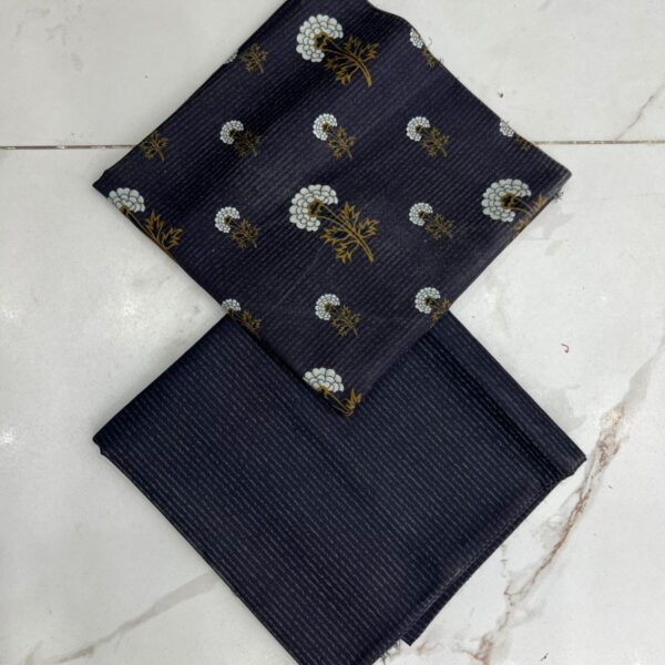 Safa Marwa Original Brand Printed Slub Karandi – Winter Collection 2 Piece Suit Women Dresses Design No 18