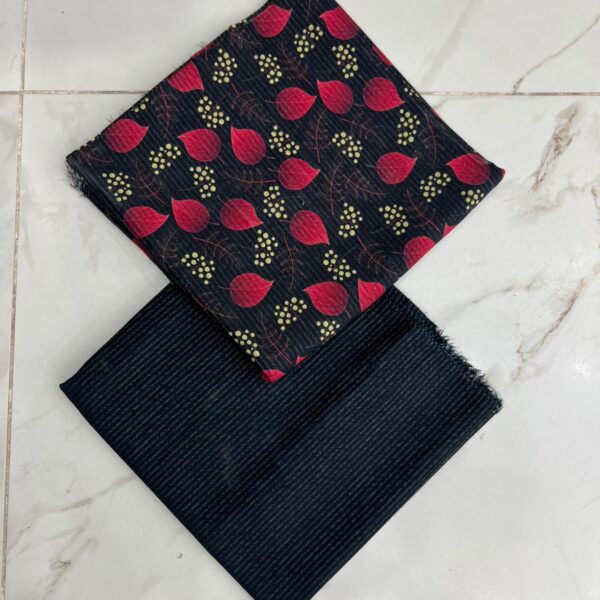 Safa Marwa Original Brand Printed Slub Karandi – Winter Collection 2 Piece Suit Women Dresses Design No 19