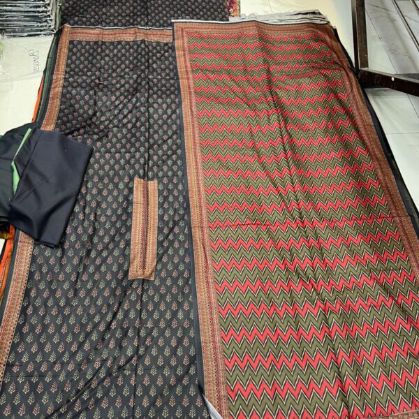 Safa Marwa Original Brand Printed Dhanak – Winter Collection 3 Piece Suit Women Dresses Design No 24