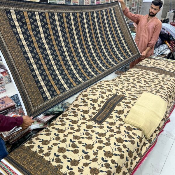 Safa Marwa Winter Original Karandi Collection Unstitched 3 Piece Suit Women Collection Design No 27