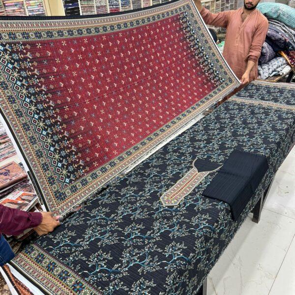 Safa Marwa Winter Original Karandi Collection Unstitched 3 Piece Suit Women Collection Design No 3