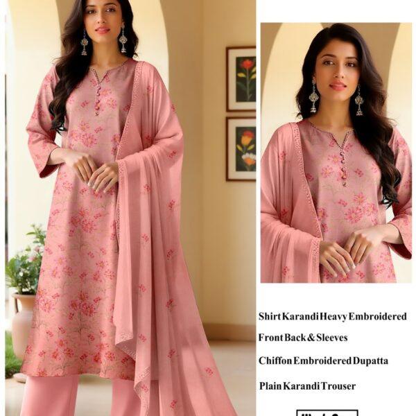 Bareeze Original Brand Karandi Winter Collection 3 Piece Suit Women Dresses Design No 5