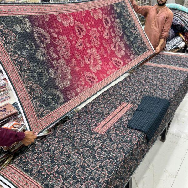 Safa Marwa Winter Original Karandi Collection Unstitched 3 Piece Suit Women Collection Design No 6