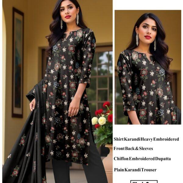 Bareeze Original Brand Karandi Winter Collection 3 Piece Suit Women Dresses Design No 6