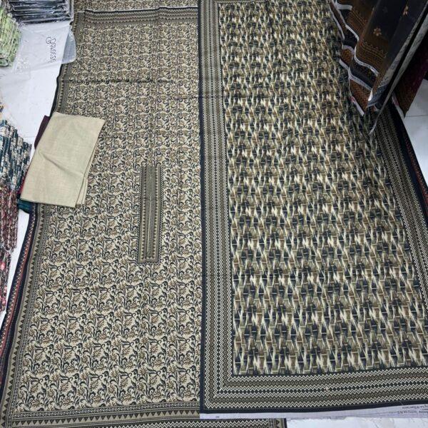 Safa Marwa Original Brand Printed Dhanak – Winter Collection 3 Piece Suit Women Dresses Design No 8