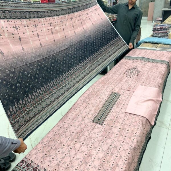 Usman Ghani Brand Premium Bana Dora Linen Fabric 3 Piece Suit Women Collection Design No 2