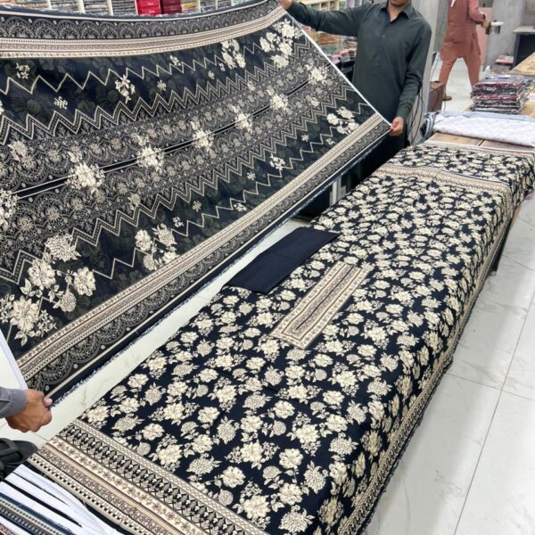 Usman Ghani Brand Premium Bana Dora Linen Fabric 3 Piece Suit Women Collection Design No 3