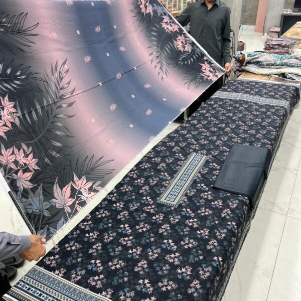 Usman Ghani Brand Premium Bana Dora Linen Fabric 3 Piece Suit Women Collection Design No 8