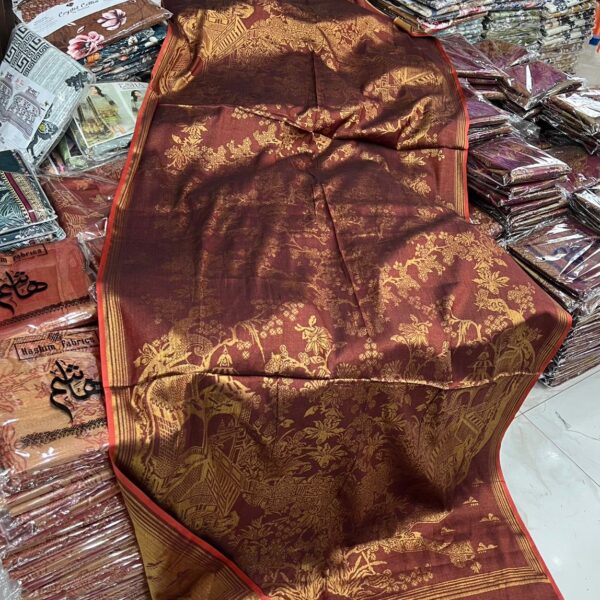 Maria B Jacquard Banarasi Winter Shawls - Women Wear Design No 2