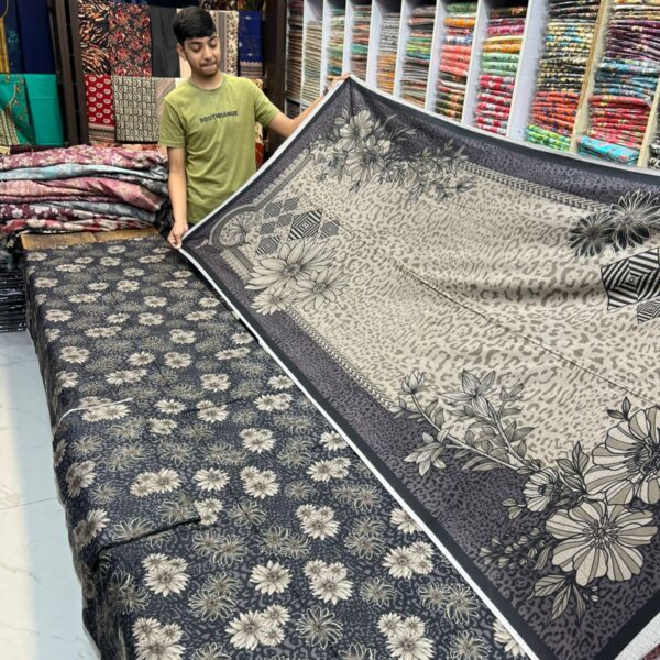 Baroque Digital Print Dhanak 3 Piece Suit - Women Collection Design No. 7