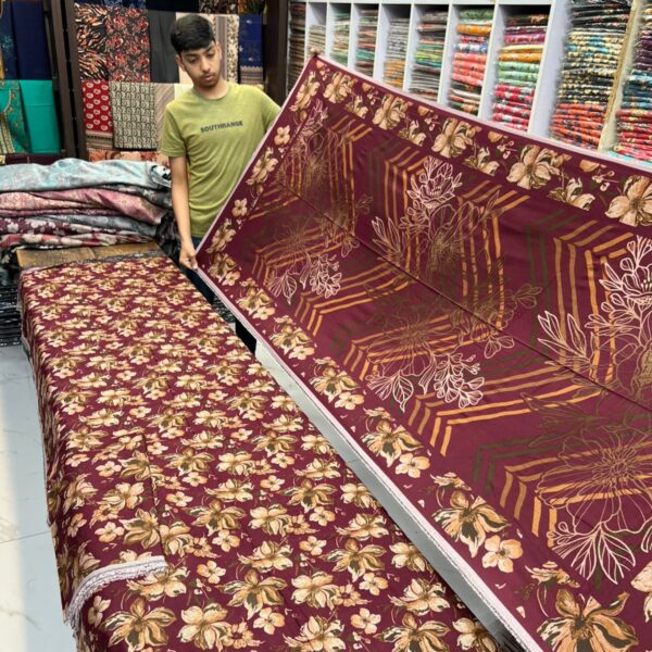 Baroque Digital Print Dhanak 3 Piece Suit - Women Collection Design No. 8