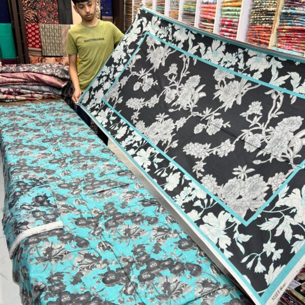 Baroque Digital Print Dhanak 3 Piece Suit - Women Collection Design No. 9