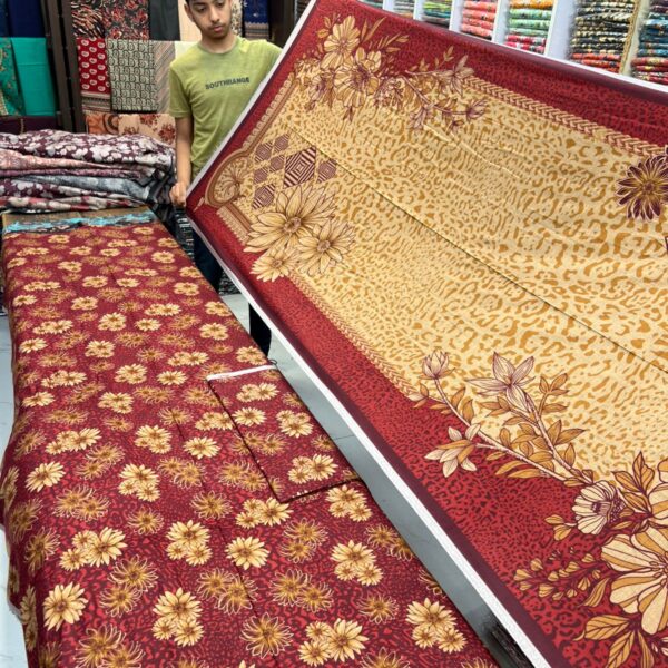 Baroque Digital Print Dhanak 3 Piece Suit - Women Collection Design No. 11