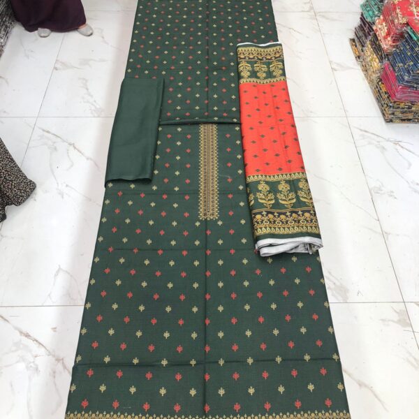 Safa Marwa Dhanak Jacquard Printed 3pc Dresses - Women Wear Design No. 6