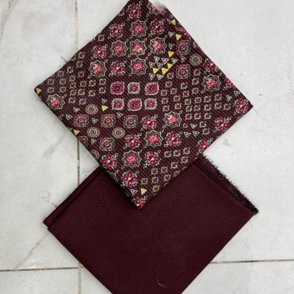 Safa Marwa Original Brand Printed Slub Karandi 2pc Suit - Design No. 32