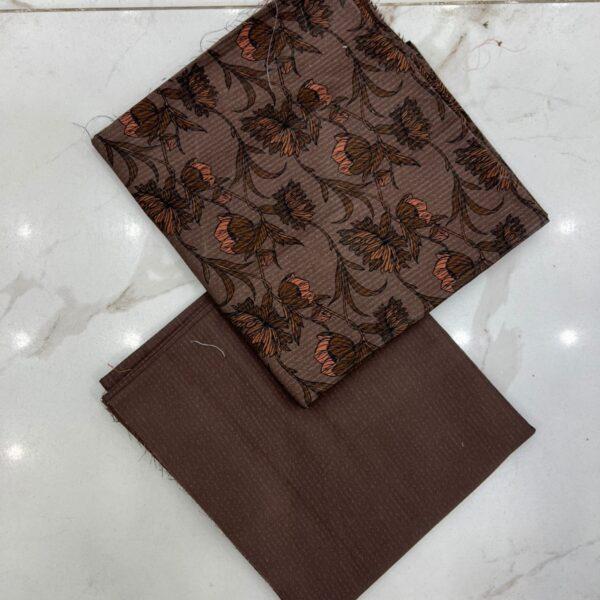 Safa Marwa Original Brand Printed Slub Karandi 2pc Suit - Design No. 31