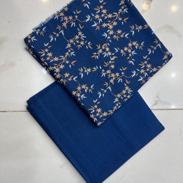 Safa Marwa Original Brand Printed Slub Karandi 2pc Suit - Design No. 20