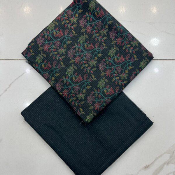 Safa Marwa Original Brand Printed Slub Karandi 2pc Suit - Design No. 9