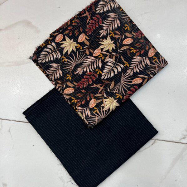 Safa Marwa Original Brand Printed Slub Karandi 2pc Suit - Design No. 2