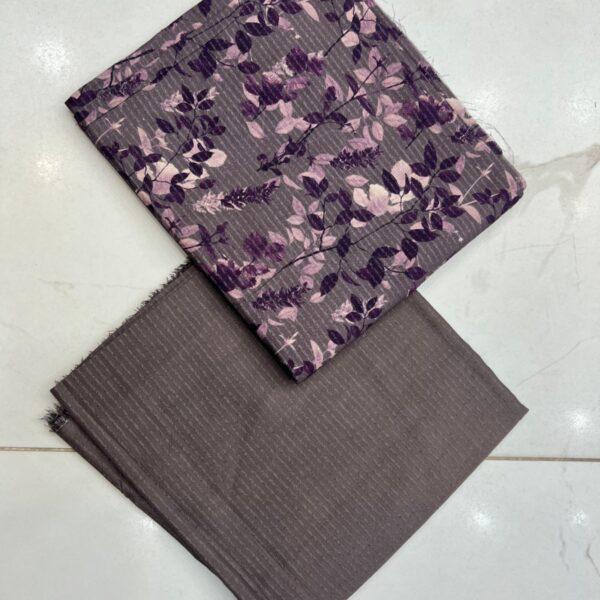 Safa Marwa Original Brand Printed Slub Karandi 2pc Suit - Design No. 19