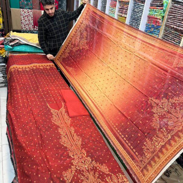 Almas Bana Dora Lawn Fabrics Summer Collection 3pc Suit - Women Wear Design No. 5