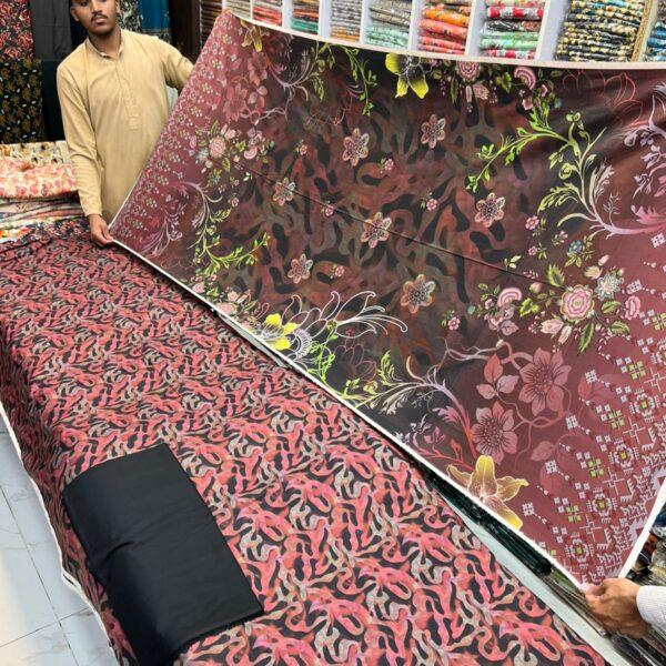 Safa Marwa Premium Linen Digital Printed 3pc Dresses - Women Wear Design No. 5